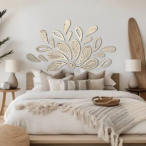 Mandala Savasana - Decoración de pared en madera - Cabecero de cama