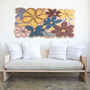 Composición flores en madera para pintar