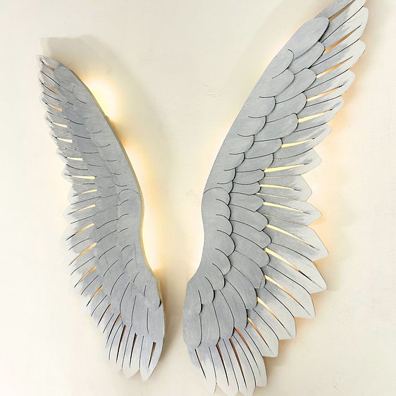 Alas de ángel en madera - Decoración de pared - Imagen 9
