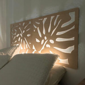 Cabecero de cama Monstera en madera