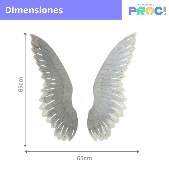 Alas de ángel en madera - Decoración de pared - Imagen 6