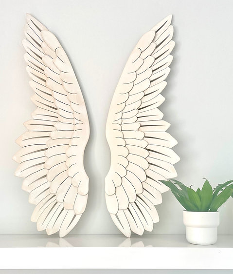Alas de ángel en madera - Decoración de pared - Imagen 8