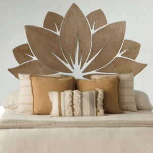 Cabecero de cama Flor de Loto en madera