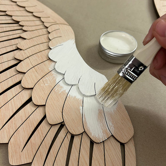 Alas de ángel en madera - Decoración de pared - Imagen 5