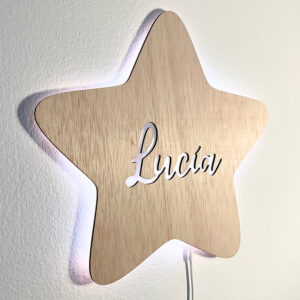 Lámpara pared infantil - Estrella - con nombre personalizado